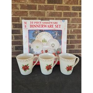 Holiday Home Collection 16 pc stoneware dinnerware set